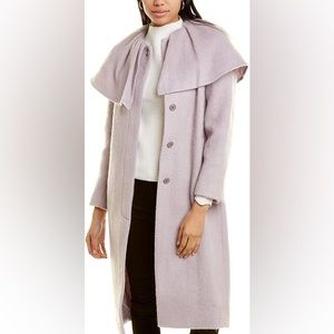 NWT Rebecca Taylor Wool Mohair Cape Coat Size small Dusty Lilac $795